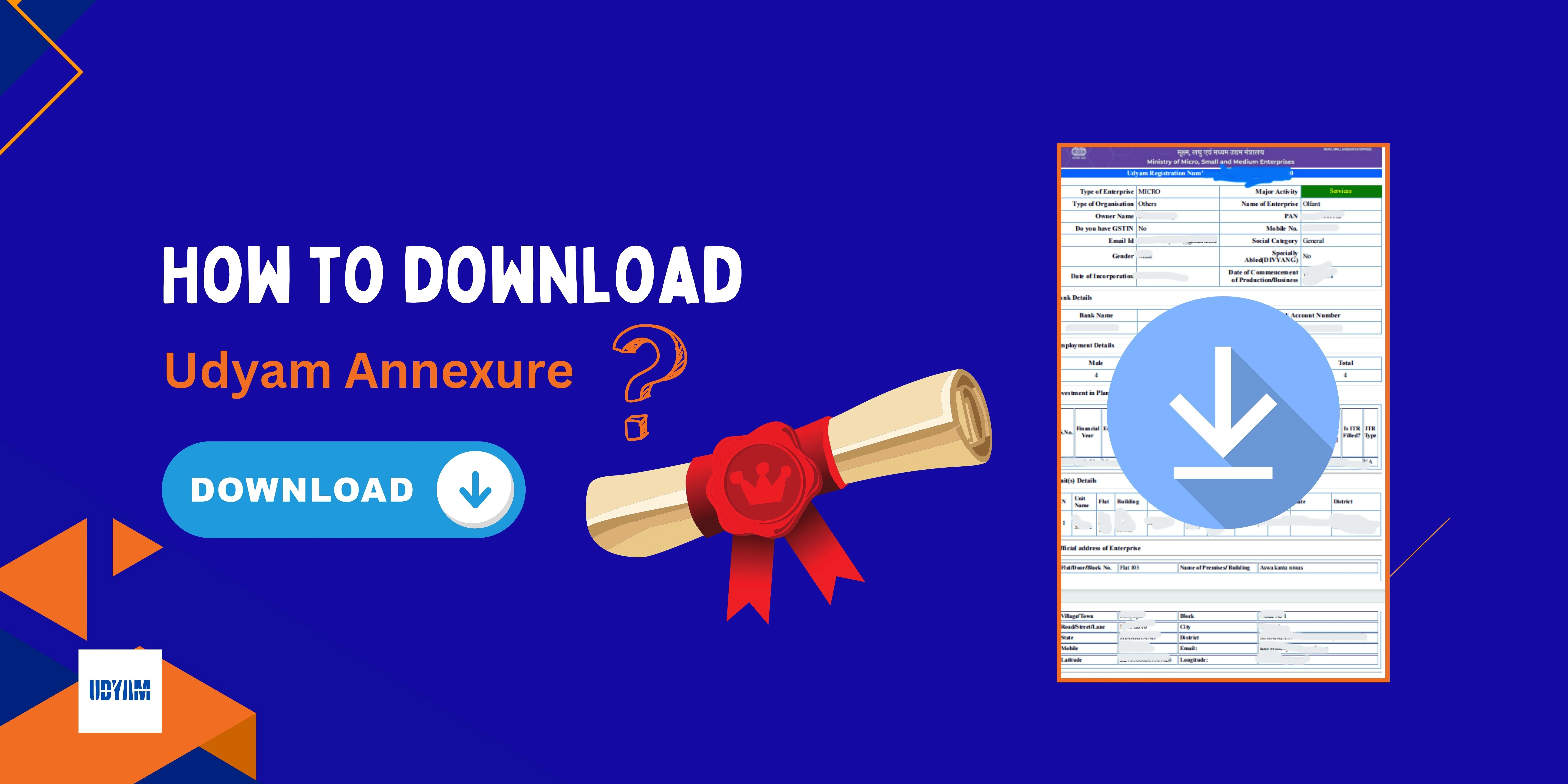 How to Download Udyam Certificate with Annexure?