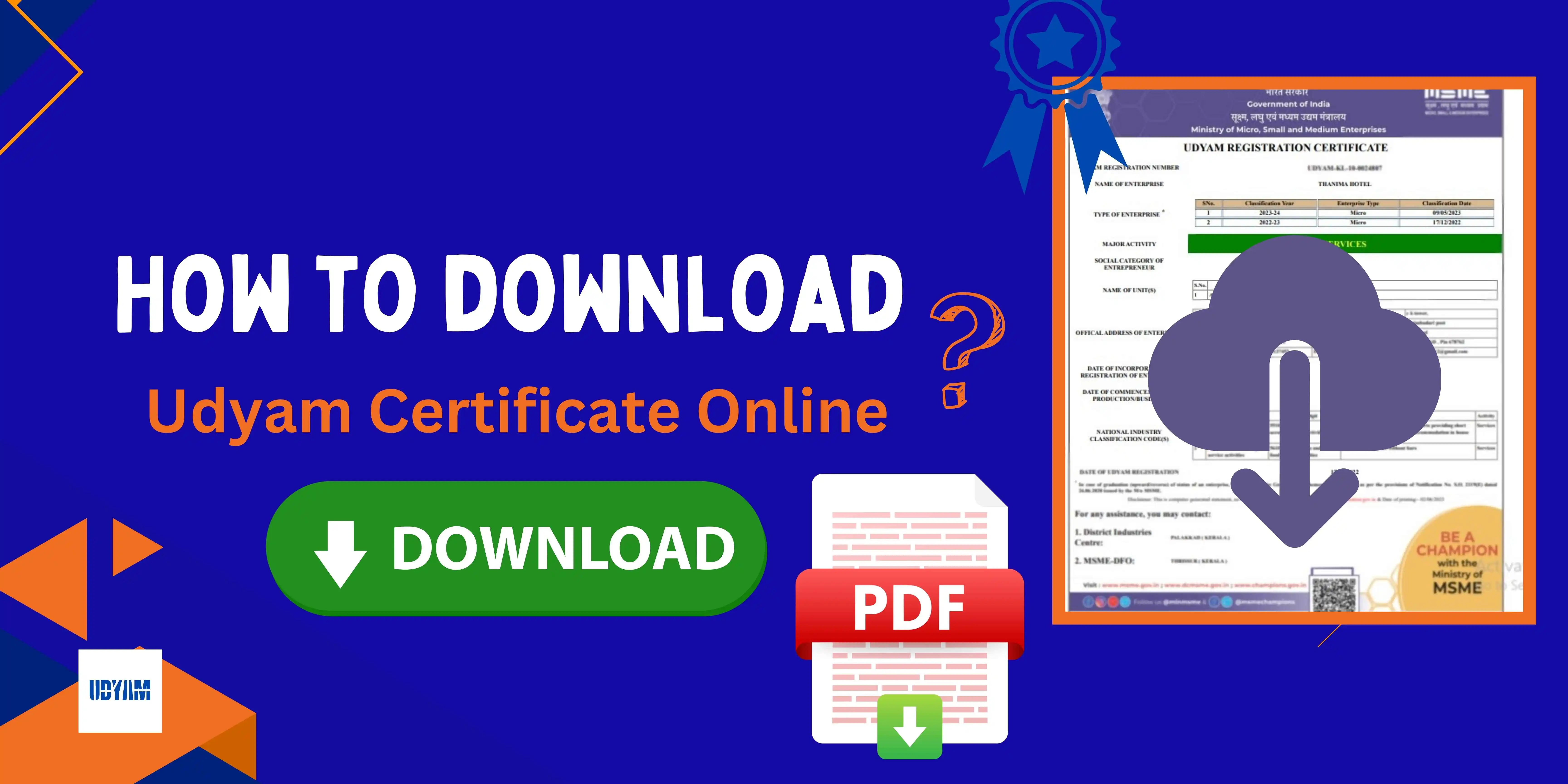 How to Download Udyam Registration Certificate